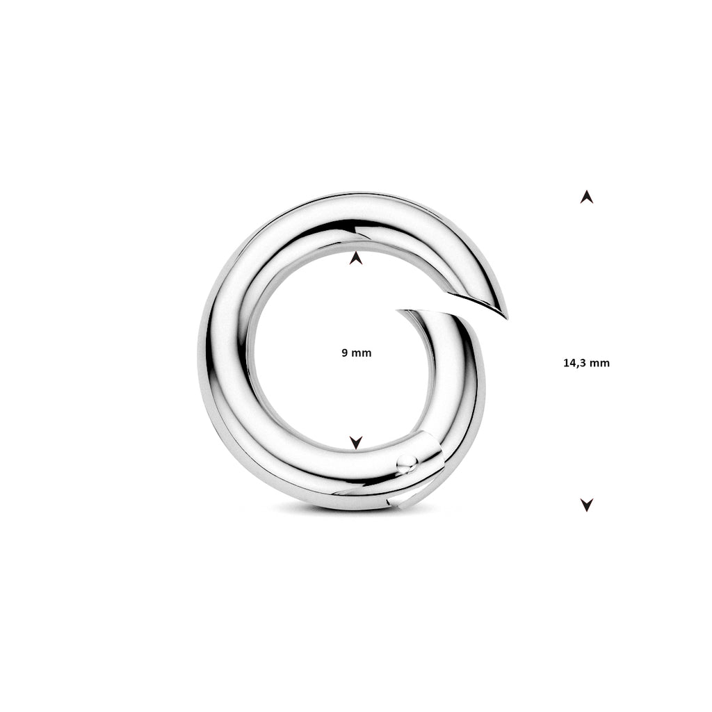 connector 14,3 mm zilver gerhodineerd