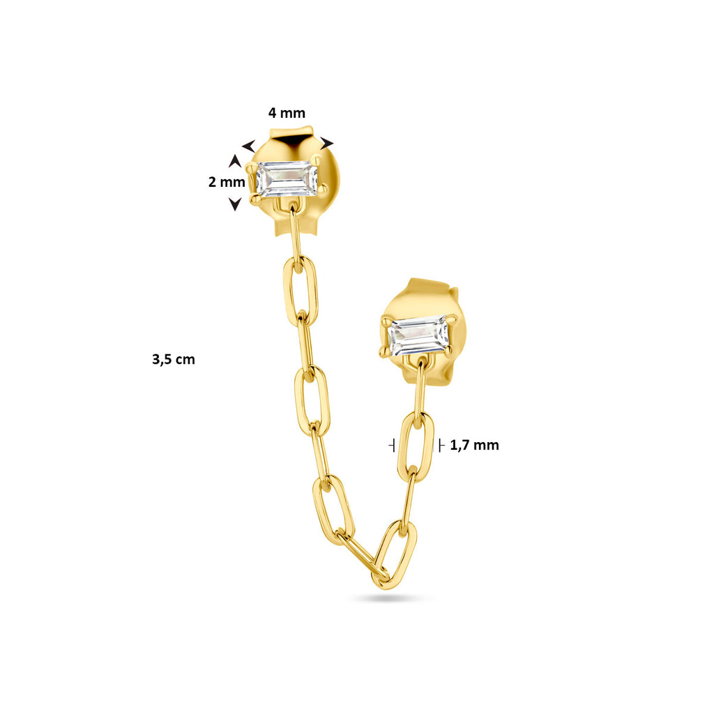 Ohrstecker 1 Mikron pro Stück versilbert (gelb)
