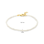 Armband Perlen 16,5 + 2 cm 3 Mikron vergoldet (gelb)