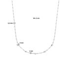 Halskette diamantiert Kugeln 4,0 mm 40 + 4 cm Silber rhodiniert