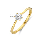 ring lab grown diamant 0.25ct f vs 14K geelgoud