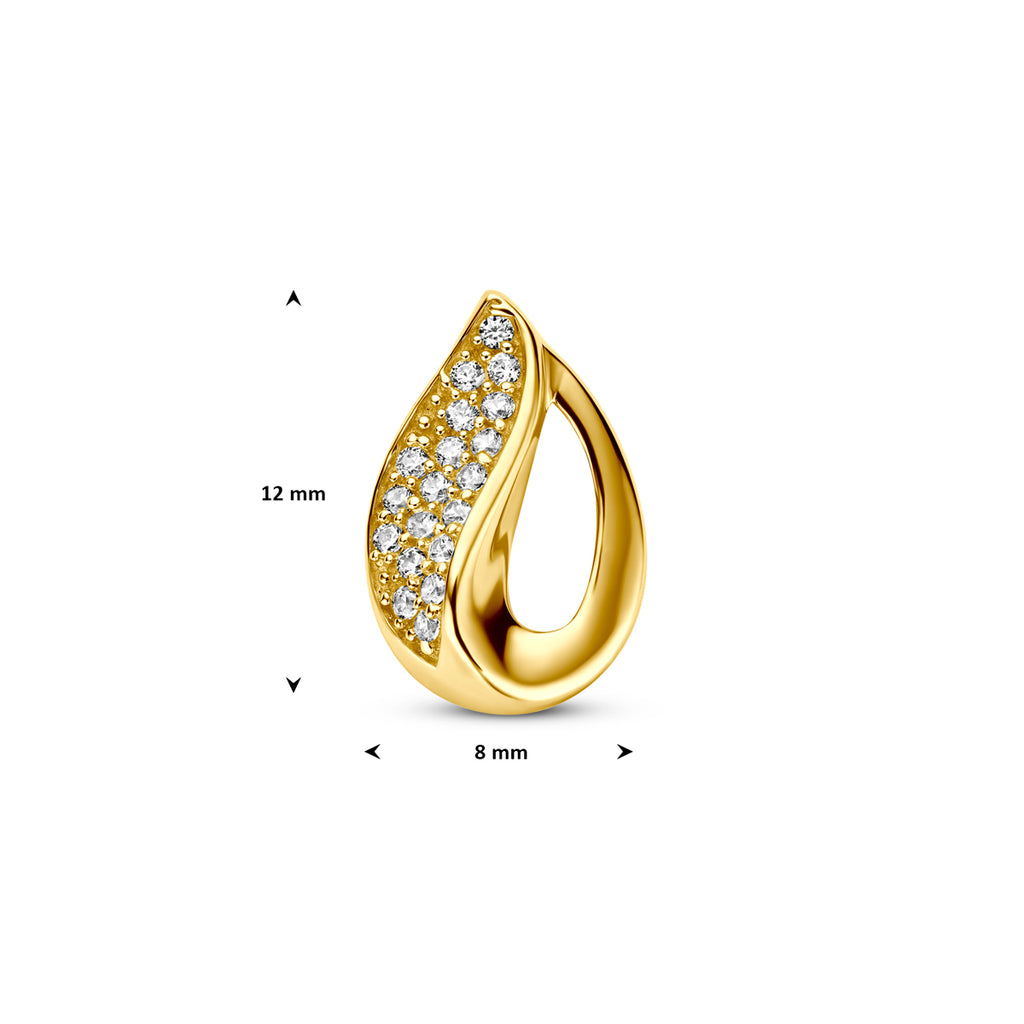 9k hanger zirkonia 12 mm 9K geel
