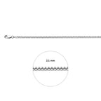 Venezianerkugel 2,1 mm Silber rhodiniert