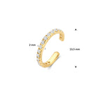 ear cuff zirkonia 10,5 mm 14K geelgoud