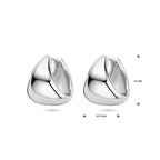 klapoorringen 15 mm zilver gerhodineerd