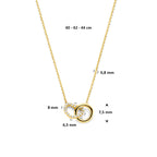 Halskette Herz Zirkonia 40 - 42 - 44 cm 14K Gelbgold