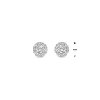 Ohrstecker Zirkonia 6 mm Silber rhodiniert