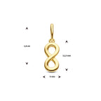 9k hanger infinity 16 mm 9K geel