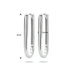 klapoorringen paperclip zilver gerhodineerd