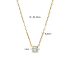 9k collier zirkonia 40 - 42 - 44 cm 9K geel