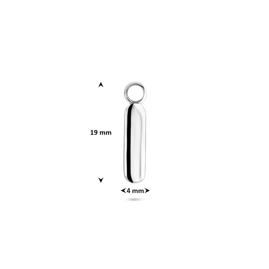 Ohrringanhänger pro Stück 19 mm Silber rhodiniert