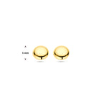 9 Karat Ohrstecker Halb-Kugel 6 mm 9K Gelb