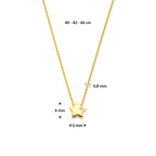 collier ster lab grown diamant 0.01ct f vs 40 - 42 - 44 cm 14K geelgoud
