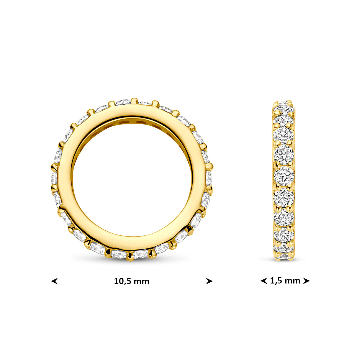 Anhänger Laborgezüchteter Diamant 0,21ct H SI 10,5 mm 14K Gelbgold