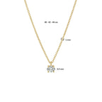 collier zirkonia 40 - 42 - 44 cm 14K geelgoud