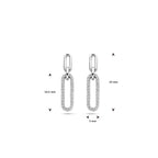 oorhangers zirkonia zilver gerhodineerd