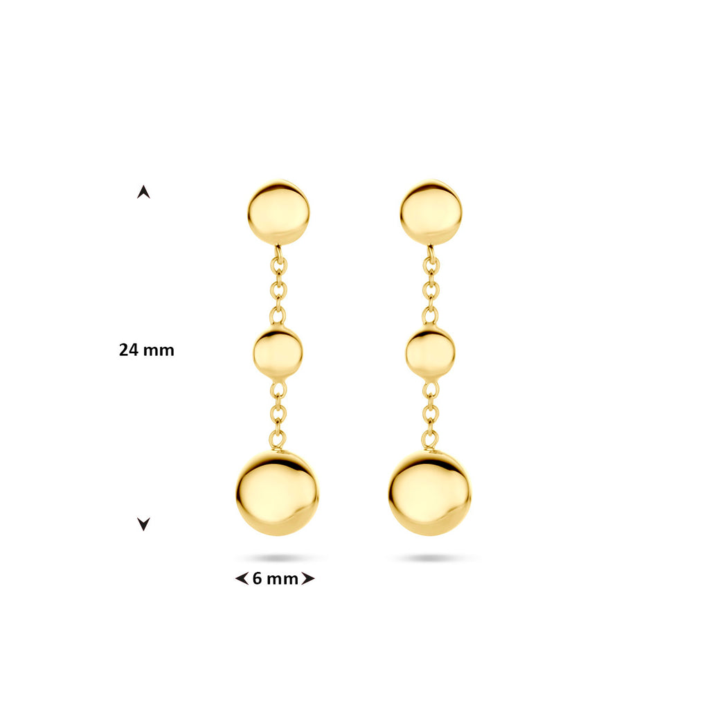 oorhangers 24 mm 14K geelgoud