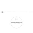 Ankerkette ca. 1,1 mm 14K Weißgold