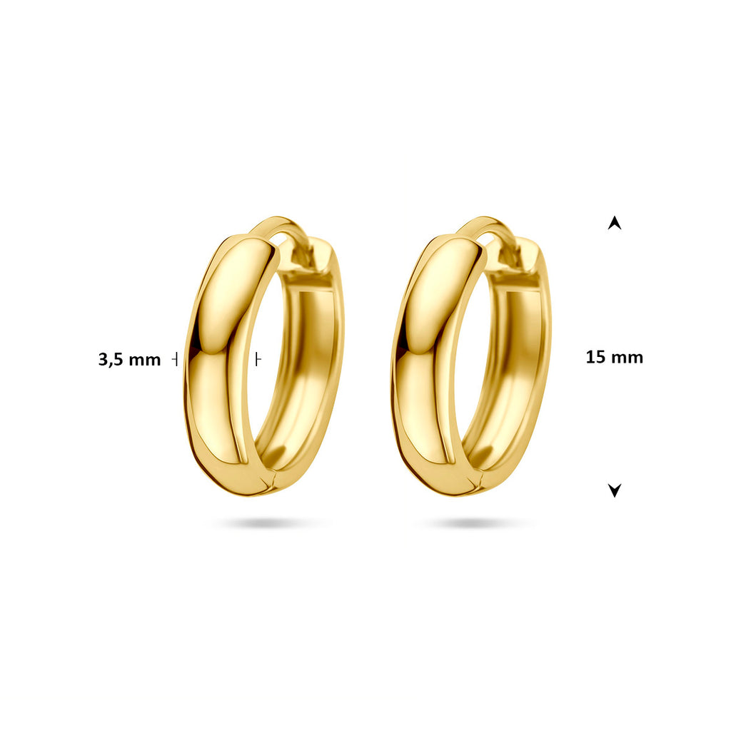 klapoorringen 3,5 mm 14K geelgoud