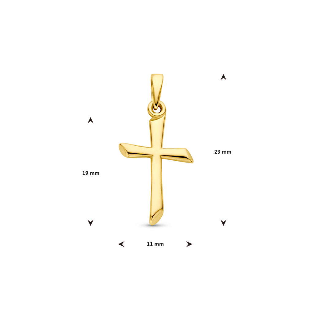 Anhänger Kreuz 14K Gelbgold