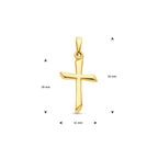 Anhänger Kreuz 14K Gelbgold