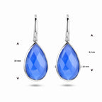 oorhangers lapis franse haak zilver gerhodineerd
