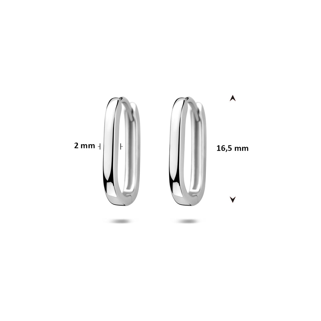Klappcreolen 16,5 mm Silber rhodiniert