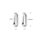 Klappcreolen 16,5 mm Silber rhodiniert