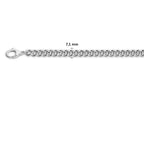 Armband Gourmet 7,1 mm 19+1 cm Silber rhodiniert