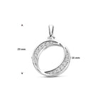 hanger zirkonia 23 mm zilver gerhodineerd