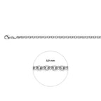 Anker 3,9 mm rhodiniertes Silber