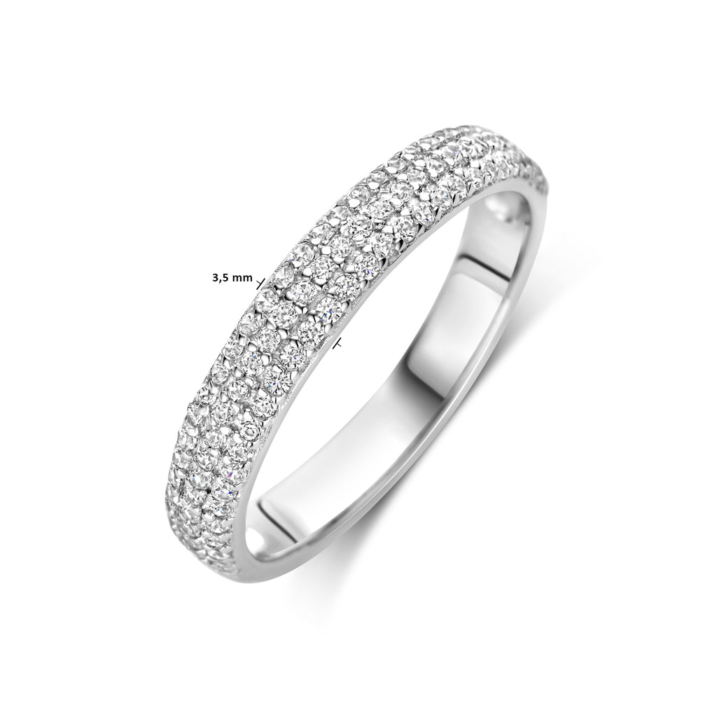 Ring Zirkonia Silber rhodiniert