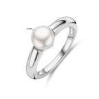 Ring Perle Silber rhodiniert