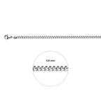 gourmette geslepen 3,8 mm edelstaal