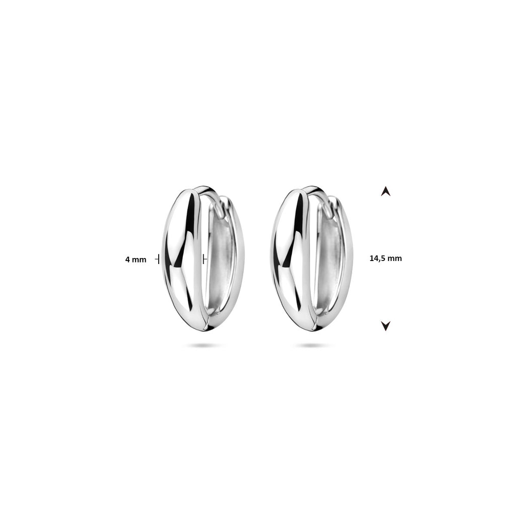 Klappcreolen 14,5 mm rhodiniertes Silber