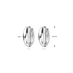 Klappcreolen 14,5 mm rhodiniertes Silber