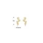 Ohrstecker Zirkonia 9,5 mm 14K Gelbgold