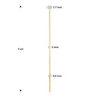 doortrekoorbel diamant 0.07ct h si per stuk 7 cm 14K geelgoud