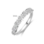 ring zirkonia zilver gerhodineerd