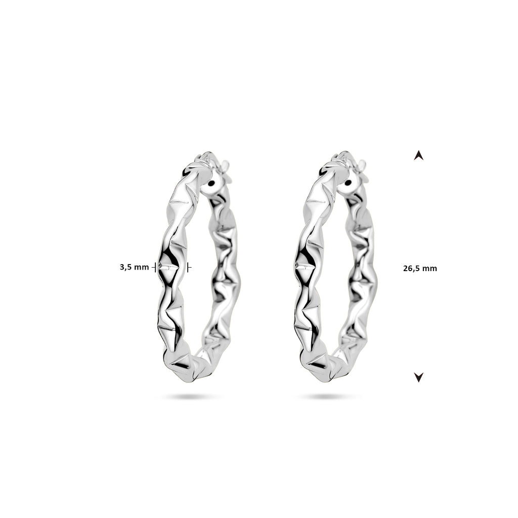 oorringen zilver gerhodineerd