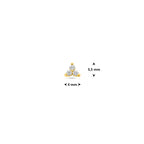 flat back piercing zirkonia 3,5 mm 14K geelgoud