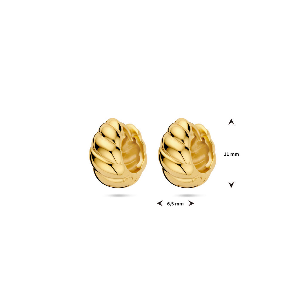 Kreolen gedreht 6,5 mm 1 Mikron versilbert (gelb)