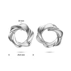 klapoorringen poli/mat 23,5 mm zilver gerhodineerd