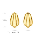 stekeroorringen 16,5 mm 1 micron zilver verguld (geel)