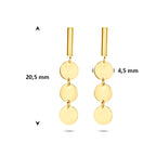oorhangers 20,5 mm 14K geelgoud