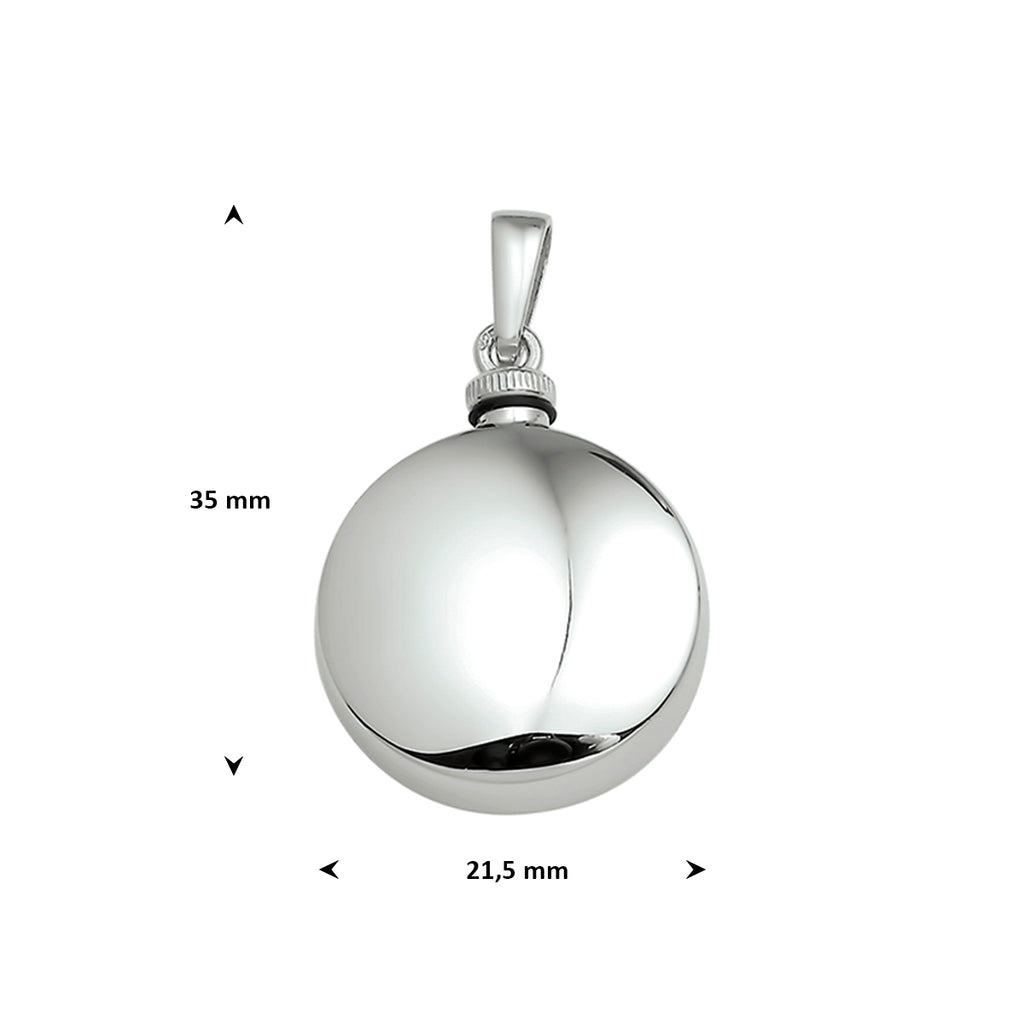 urnhanger 21,5 mm zilver gerhodineerd
