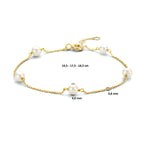 Armband Perle 16,5 - 17,5 - 18,5 cm 14K Gelbgold