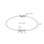 Armband Love 16,5 - 17,5 - 18,5 cm Sterlingsilber rhodiniert