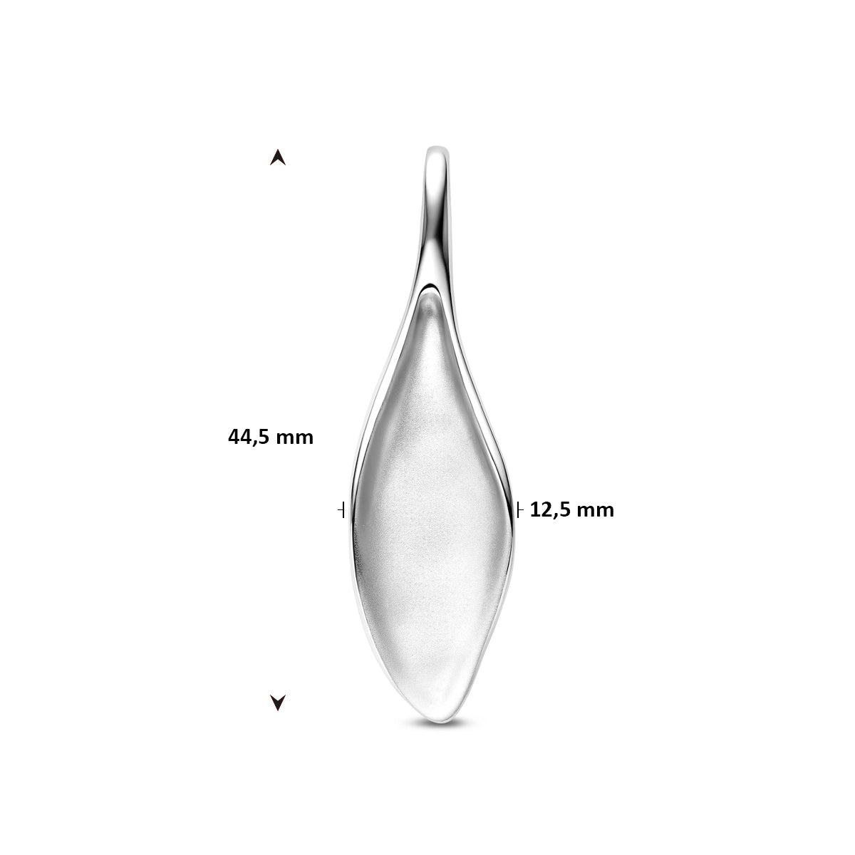 Anhänger poliert/matt 44,5 mm rhodiniert Silber