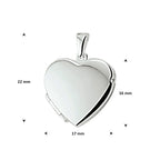medaillon hart zilver wit